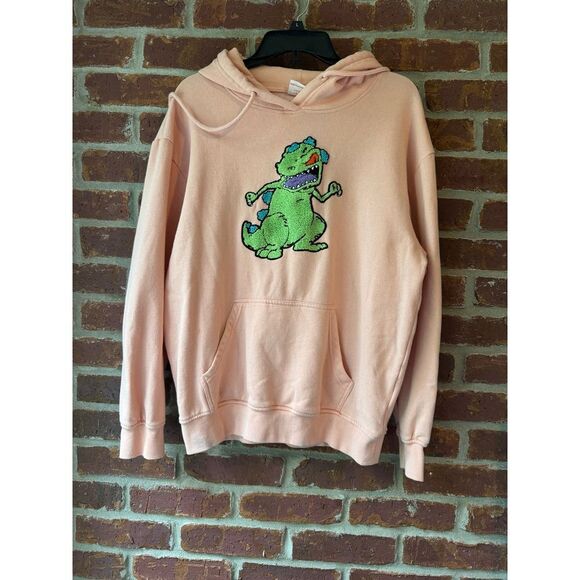 Nickelodeon Rugrats Reptar dinosaur pullover hoodie oversized medium - Picture 1 of 7